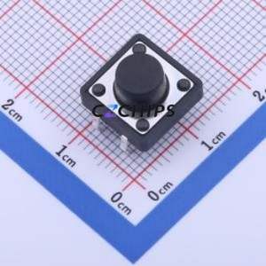 GT-TC152A-H070-L1 Tactile Switch Through hole-4P,12x12mm Switch Single Pole Single Throw Round Button 1.6N Through Hole - Product Image 1