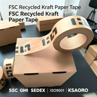 Scatola Quadrata Portatile in Materiali Riciclati Ecologici con Logo Personalizzato, Nastro di Carta Kraft per Imballaggio, Cartone Biodegradabile Autoadesivo