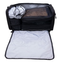 Bolsas de Viaje de Moda con Logotipo Personalizado OEM/ODM de Fábrica, de Poliéster Impermeable con Cierre, Diseño Clásico con Compartimentos, Negras, Grandes