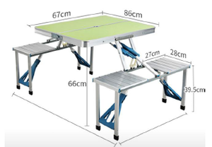 Todo ngoài trời Bàn và ghế đặt Gấp Cắm Trại Bàn ghế cho công viên vườn - Product Image 2