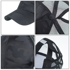 Breathable Mesh Baseball Cap With Ponytail Opening Unisex Sun Protection Duckbill Hat For Summer Outdoor Use - Product Image 1