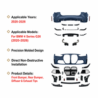 Kit carrosserie de mise à niveau style M4 en PP pour pare-chocs avant et arrière de BMW Série 4 G22 G23 G26 2020 2021 2022 2023 2024 2025 2026 2 portes 4 portes
