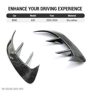 Pièces de voiture personnalisées Pré-imprégné en fibre de carbone sèche W117 Becquet latéral arrière Diffuseur Canards pour Mercedes <span class=keywords><strong>AMG</strong></span> <span class=keywords><strong>A35</strong></span> Canard <span class=keywords><strong>2020</strong></span> - 2024 - Product Image 2
