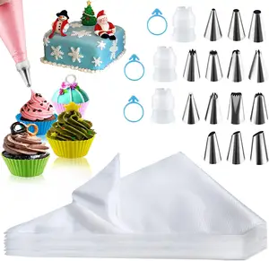 Custom S M L Confectionery Bags Cake Cream Icing Fondant Decorating Tool Kitchen Disposable Plastic Cone Pastry Bag