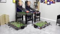 Table de billard multifonctionnelle 5 en 1 de nouveau style, table de ping-pong, table de hockey, table de basket-ball, table de football