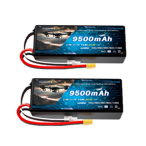 11.1V 3S x-maxx arrma vi phạm tương thích 9500mAh trạng thái rắn Pin gói 100c deans nối mềm trường hợp kim loại tấm RC CE - Product Image 1