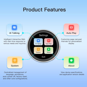 Badge numérique électronique avec écran tactile HD de 1,8 pouce, transfert de photos et de vidéos <span class=keywords><strong>GIF</strong></span>, badge anime, badge WIFI - Product Image 4