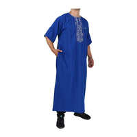 Nuevo diseño de bordado Baifa Marruecos estilo Koshibo hecho 54-62 tamaño manga corta musulmán vestido largo para hombres