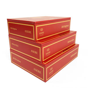 Vente en gros cave à cigares en bois MDF rouge <span class=keywords><strong>haut</strong></span> <span class=keywords><strong>de</strong></span> <span class=keywords><strong>gamme</strong></span> pour 10 cigares dominicains Toro - Product Image 6