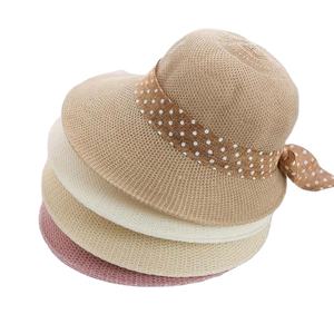 Mode féminine protection solaire visière petit chapeau de pêche loisirs voyage plage tricot chapeau - Product Image 2