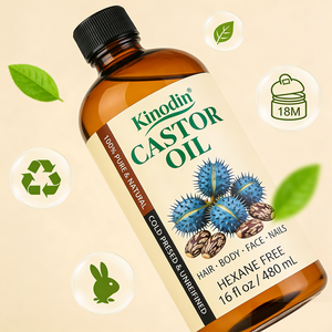 <span class=keywords><strong>Olio</strong></span> di Ricino Kinodin in Bottiglia di Vetro da 16 Fl Oz, 100% Puro e Naturale, Pressato a Freddo, per Viso/Corpo/Capelli/Unghie, Senza Esano - Product Image 5