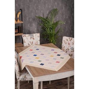 Cottoncloth Cream Patchwork Fiskos Ortusu Nightstand Cover Stylish <b>Tablecloth</b> Design <b>for</b> Home Decor - Product Image 1