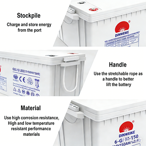 Batería de Gel Sellada VRLA de 12V 200Ah 250Ah, Libre de Mantenimiento, Batería de Plomo-Ácido <span class=keywords><strong>AGM</strong></span> para Sistemas Solares, UPS y Electrodomésticos - Product Image 3