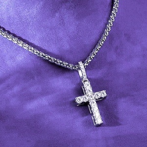 Fine Jewelry Pass Diamond <span class=keywords><strong>Tester</strong></span> Hip Hop D Couleur Moissanite Halo Square Pendentif Croix Homme Avec Argent Sterling 925 GRA - Product Image 4