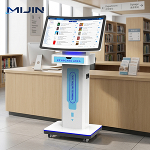Kiosque tactile UHF RFID pour bibliothèque OPAC, terminal de recherche de livres en libre-service avec SDK/SIP2, Windows 10, écran tactile 32+ pouces 10 points - Product Image 1