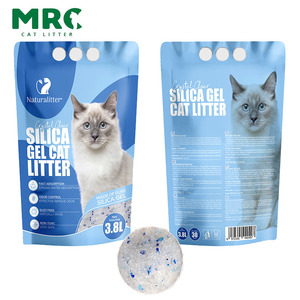 Yüksek kaliteli toplu sıcak satış mavi kristal silika jel kedi kumu 3.8L kedi kumu yüksek su emme - Product Image 1