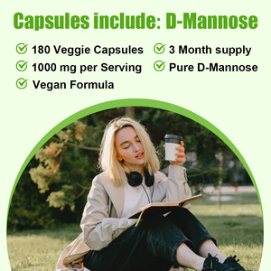 Compléments alimentaires à base de plantes les plus vendus avec D-Mannose pour la maintenance quotidienne du bien-être des adultes, capsules de compléments alimentaires D-Mannose - Product Image 3