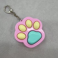 Mini pendentif anti-stress patte de chat colorée, porte-clés de décompression, breloque mignonne pour sac à main
