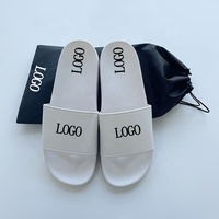 Nouveaux articles de pantoufles à sublimation, chaussures personnalisables, claquettes, sandales vierges, tongs pour sublimation avec sac anti-poussière