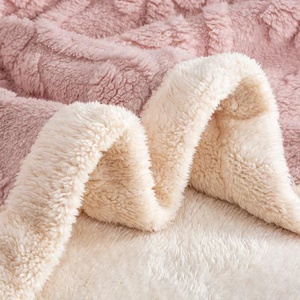 Couverture en molleton d'agneau double couche à usage domestique en taffel couleur unie avec sieste Falai imprimé couvre-lit épaissi diffusion en direct - Product Image 4