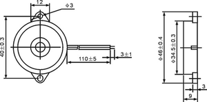 Transductor Piezoeléctrico de Baja Frecuencia de 1300 Hz, Diámetro de 34 mm, Grosor de 9 mm, Accionamiento Externo, Zumbador Pasivo para Teléfono - Product Image 5