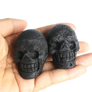 Della fabbrica del commercio all'ingrosso intagliato a mano <span class=keywords><strong>2</strong></span> pollici naturale pietra lavica teschi - Product Image 5