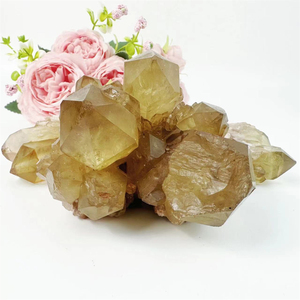 Cluster di citrino fumé grezzo di pietre curative di cristallo naturale all'ingrosso per la decorazione - Product Image 3