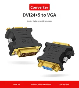 Adaptateur convertisseur DVI vers VGA avec transmission haute définition pour moniteur, téléviseur, projecteur, accessoires informatiques - Product Image 1
