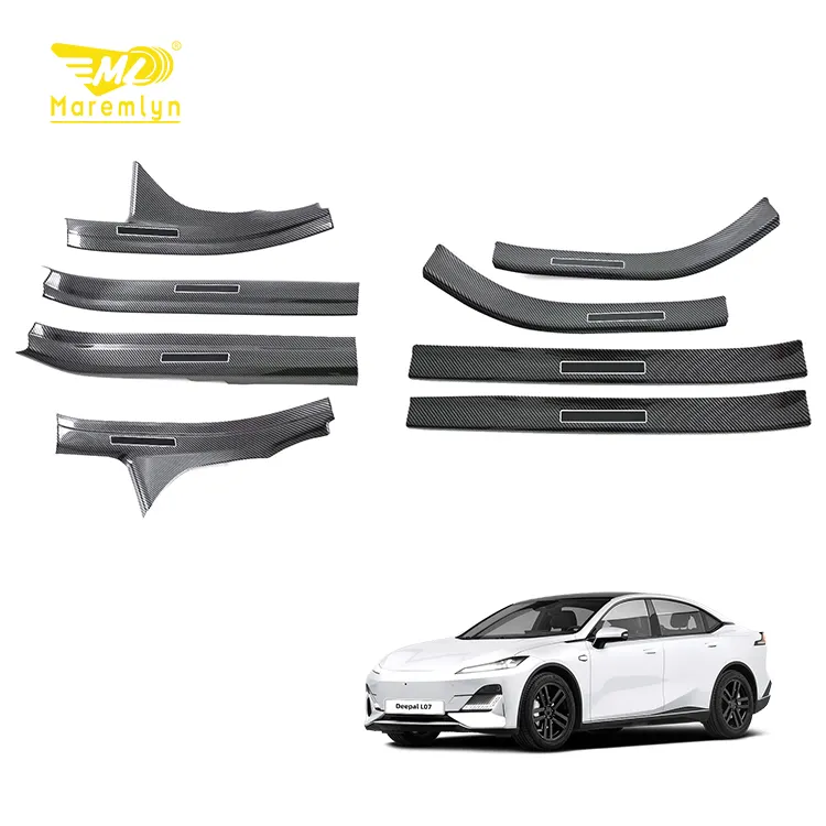 Maremlyn Door Sill Scuff Plate Cover Trim Door Sills Guard Plate Car Threshold Protection For Changan Deepal Shenlan SL03 L07
