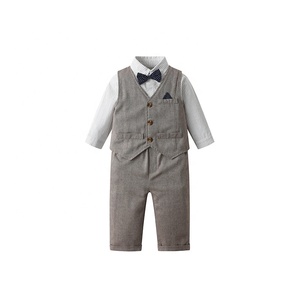 <span class=keywords><strong>Ensemble</strong></span> formel 3 pièces pour bébé garçon, veste à manches longues, tenue pour tout-petit, printemps automne - Product Image 5