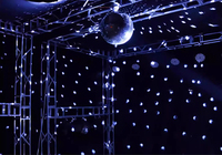 Équipement d'effets de scène, boule miroir LED, lumière disco, boule de verre, lumière dorée