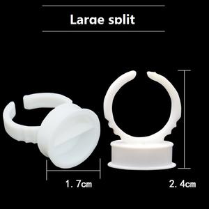 100 pièces en gros, anneaux en plastique pour colle, différentes tailles et styles, anneaux pour colle à cils, emballage personnalisé, anneaux pour colle pour extensions de cils - Product Image 4