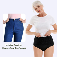 Culottes absorbantes lavables pour l'incontinence, sous-vêtements réguliers pour femmes, protection anti-fuites réutilisable, culottes en coton de bambou