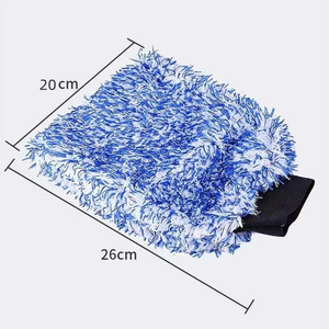 Gants de lavage de voiture en chenille, microfibre corail, pour nettoyage automobile et esthétique - Product Image 4