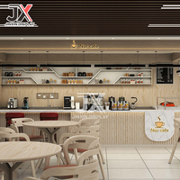 Muebles para Cafetería, Kiosco de Leche, Vitrina para Patatas con Luces LED, Forma Rectangular para Uso Promocional en Centros Comerciales y Restaurantes, Personalizable
