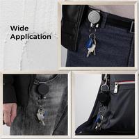 360 Rotating Design Retract able Badge Holder Stahls chnur und Schlüssel ring Heavy Duty Retract able Key chain