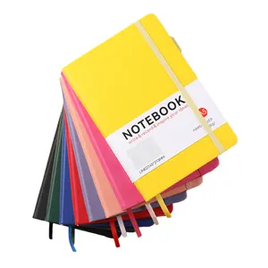 Wholesale Colorful Office Supplies Pu Leather Hard Cover Funky Soft Leather Notebook Hardcover A5 With Custom Logo