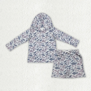 เด็กทารกชายแขนยาวเสื้อฮู้ดกางเกงขาสั้นเสื้อผ้าชุดลายพราง - Product Image 4