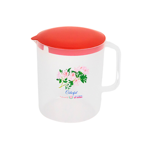 Bouteille d'eau en plastique transparente de 1,5 L sans BPA, écologique, motif floral moderne, avec couvercle, pour la salle de sport, les pique-niques, l'usage quotidien, les goûters - Product Image 5