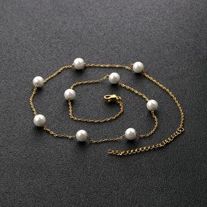 Collar con Colgante de Turquesa Verde Natural en Acero Inoxidable Chapado en Oro para Damas, Superventas - Product Image 4