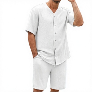 Custom Wholesale Summer <b>Long</b> Sleeve Solid Color <b>Mens</b> Cotton/Bamboo Fiber Shirts with Raised Rubber Print - Product Image 2