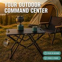 Table de camping pliable tactique d'extérieur - Équipement portable pour pique-nique
