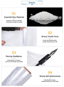 Wholesale Transparent <b>Roll</b> Film Jumbo <b>Roll</b> Soft PE LLDPE Hand Stretch Wrap Film China Sales Packaging Film Competitive Wholesale - Product Image 4