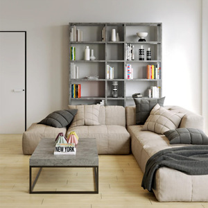 Modern minimalist floor-standing <b>TV</b> cabinet and coffee table set, light luxury living room and apartment coffee table <b>wholesale</b>. - Product Image 3