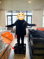 Caisses de transport ventilées en plastique pour fruits, caisses ventilées avec barres pivotantes, caisses empilables en maille pour légumes