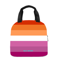 Sac à déjeuner arc-en-ciel (à sept rayures) pour femmes et hommes, sac fourre-tout réutilisable, sacs à déjeuner isothermes pour le travail, le pique-nique, l'école
