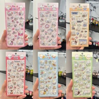 Lindas Pegatinas 3D con Relieve de Conejo de Dibujos Animados Kawaii, Calcomanías Transparentes a Prueba de Agua para Decorar Diarios, Fundas de Teléfono y Manualidades