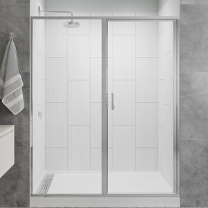 Úc sang trọng không Khung kính cường lực tắm màn hình vuông xuất hiện với bản lề phong cách mở cho khách sạn - Product Image 2