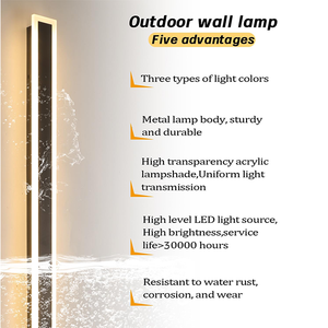 Lumière murale linéaire LED solaire extérieure <span class=keywords><strong>de</strong></span> haute qualité durable, IP65 étanche, diffuseur en PC, pour usage résidentiel et commercial en extérieur - Product Image 5