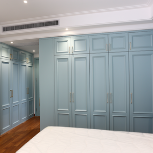 Armario de Esquina en Forma de L SANTOPOVA, Mueble de Dormitorio, Armario de Lujo, Vestidor, Armario, Armario de Madera - Product Image 1